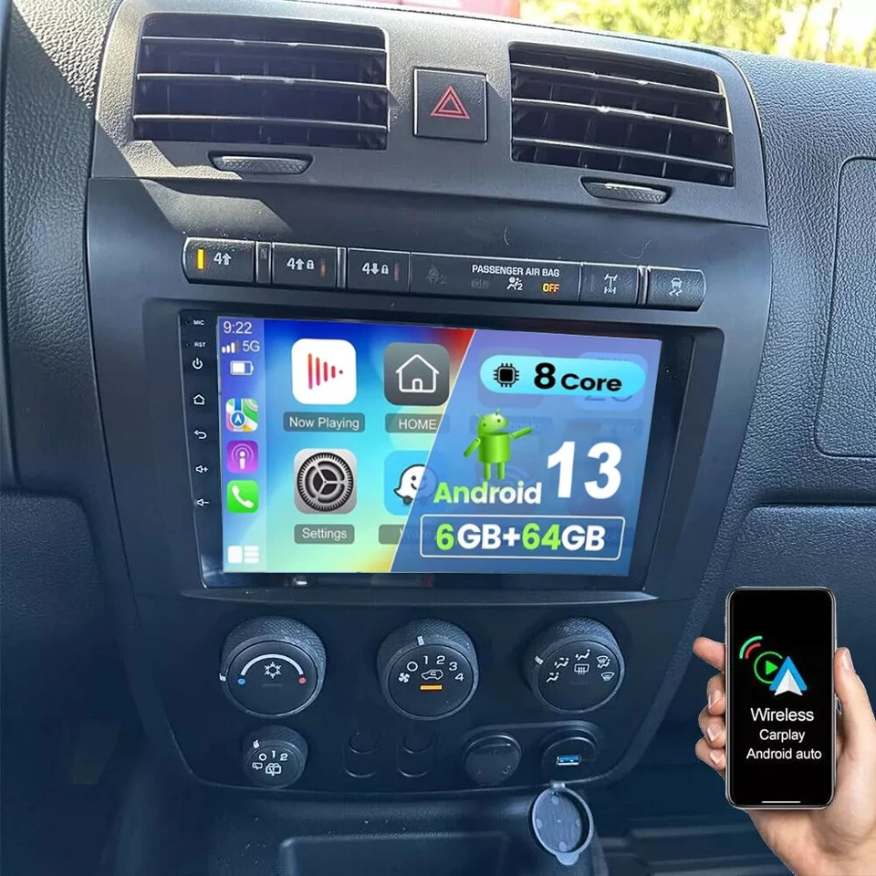 Radio estéreo para coche 6G+64GB 9" para Hummer H3 Android 13 CarPlay 2005-2010 navegación GPS Foto 1 de 4
