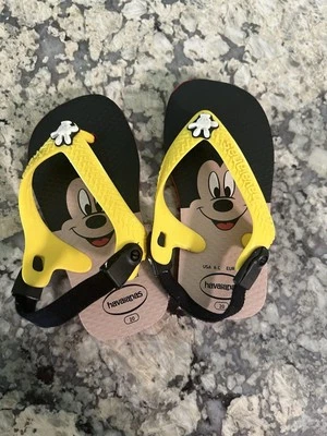 Havaianas Disney Mickey Mouse baby toddler Flip Flops Sandals Size 6 C EUC - Image 1 of 4