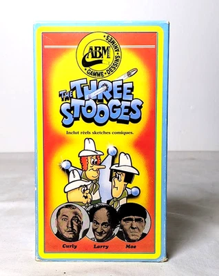 Rare ABM Three Stooges – Animated + Real Sketches – French VHS - Image 1 of 4