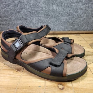 Mephisto Shark Fit Leather Sandals Mens 48 US 14 Black Chestnut Brown Comfort - Imagen 1 de 10