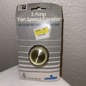 NOS Vintage LEVITON 800-709 ROTARY 3 AMP FAN SPEED CONTROL IVORY - Bild 1 von 3