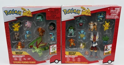 Pokemon Battle Figures 2 pacotes múltiplos 20 bonecos de ação prontos para batalha luxo - Imagem 1 de 4