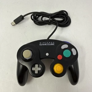 Official Nintendo Gamecube Controller Black DOL-003 Authentic OEM Tested Cleaned - Picture 1 of 8