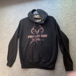 Realtree Extra Hooded Sweatshirt Youth Size S/ CH(4-6) Black/Camouflage - Picture 1 of 8