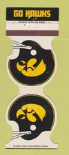 Matchbook Cover - Iowa Hawkeyes Fooball Jim's West Liberty IA 1985 WEAR