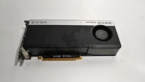FOR PARTS/EVGA NVIDIA GEFORCE GTX 670 4GB GDDR5 256 GRAPHICS CARD 04G-P4-2673-KR - Picture 1 of 3