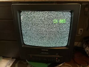 TV VHS VCR Player Recorder Toshiba MV13L2 13" CRT Combo Retro Gaming Console - Picture 1 of 13