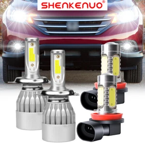 For Honda CRV CR-V 2007 - 2014 LED Headlight Fog Lights High Low Beam Bulbs C6 - Imagen 1 de 18