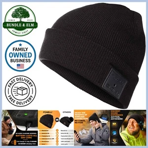 Cappello berretto Bluetooth con altoparlanti clima freddo outdoor tech regalo unisex - Foto 1 di 11