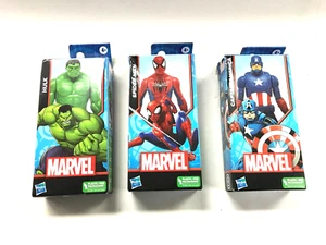 LOT 3 Hasbro Marvel Figure Avenger 6" inch NEW Hulk, Spiderman, Capitan America - Picture 1 of 4
