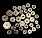 Vintage Textured Metal Military Steampunk Style Buttons Various Sizes Lot