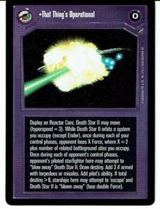STAR WARS CCG DEATH STAR II RARE CARD THAT THING'S OPERATIONAL ex - Picture 1 of 1