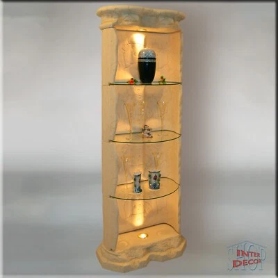 Vitrine Regal Säule Säulenvitrine Säulenregal Bar Griechische Rundregal 204cm - Bild 1 von 4