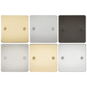Single Gang Blank Platte Wandsteckdose Abdeckung Metall Flachplatte Knightsbridge - Bild 1 von 7