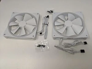 Corsair iCUE AF140 RGB Elite-2 Pack Fan Kit-Controller Not Included- White 6999 - Afbeelding 1 van 3