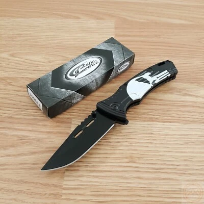 Cuchillo Plegable Asistido Punisher Linerlock 3.5" Hoja de Acero Inoxidable Mango ABS Foto 1 de 4