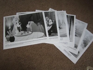 ORIGINAL SET of 6 B&W LADY and the TRAMP movie stills 8x10 1986 PROMO ONLY - Picture 1 of 2