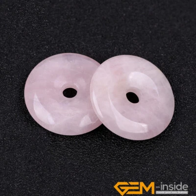 Venta al por mayor Lote de piedras preciosas redondas donut cuentas colgantes para hacer joyas 1 pieza año Foto 1 de 4