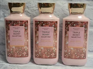 3 BATH & BODY WORKS TRIPLE BERRY MARTINI BURRO DI KARITÈ CREMA LOZIONE CORPO 8 OZ - Foto 1 di 2