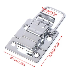 2Pcs Stainless Steel Chrome Toggle Latch For Chest Box Case Suitcase Tool Cla _t - Picture 1 of 8