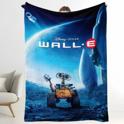Throw Blanket WALL-E Cartoon for Bed Couch Decor Birthday present All Season - Image 1 of 4
