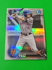Michael Paez 2016 Bowman Chrome Draft Refractor ,#BDC-115 , New York Mets - Picture 1 of 2