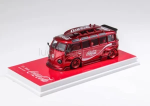 1:64 Flame Coke For VW T1 Van Camper Bus Kombi Sports Model Diecast Metal Car - Picture 1 of 6