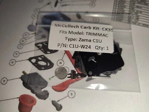 McCulloch Trimmac PNC: 967256201. Zama W24 Carburettor Repair Kit. BEST UK - Picture 1 of 2