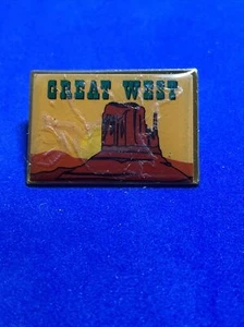 PIN SOLAPA PINBACK VINTAGE "GREAT WEST" (6A) - Imagen 1 de 1