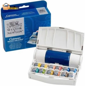 Cotman Watercolor Paint Set, Field Travel Set, 12 Half Pans W/ - Imagen 1 de 12
