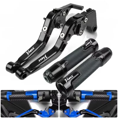 For Yamaha VMAX VMAX 1700 2009-2018 CNC Brake Clutch Levers Handlebar grips sets - Image 1 of 4