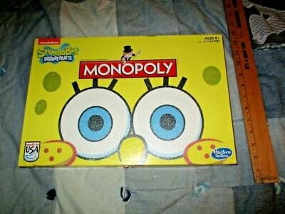 HASBRO NICKELODEON MONOPOLY , SPONGEBOB SQUAREPANTS EDITION 2014 , COMPLETE - Image 1 of 3