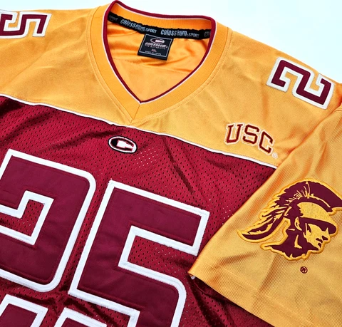 Vintage 90s Size 2XL Colosseum Athletics USC Trojans # 25 Football Jersey Stripe Cover
