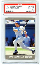 IVAN PUDGE RODRIGUEZ~1991 ULTRA UPDATE PSA-10 GEM-MT HOT MLB ROOKIE RC CARD#U-58