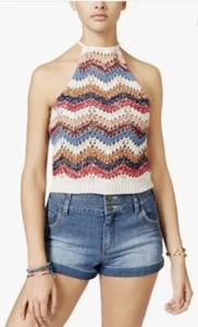 American Rag Crotchet Halter Top, Sz Small - Picture 1 of 5