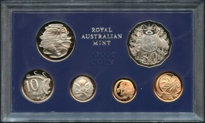 1974 AUSTRALIA - OFFICIAL PROOF SET (6) -  ORIG. RAM CASE - RARE BEAUTY! - Picture 1 of 3