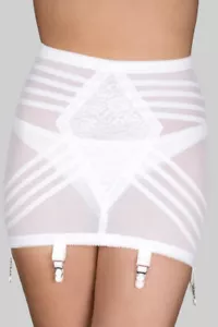 RAGO 1359 Open Bottom Girdle Firm Shaping 6 Suspenders - White - Picture 1 of 4