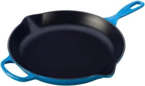 Le Creuset Signature Cast Iron Skillet, 20 Cm - Marseille Blue - Picture 1 of 6