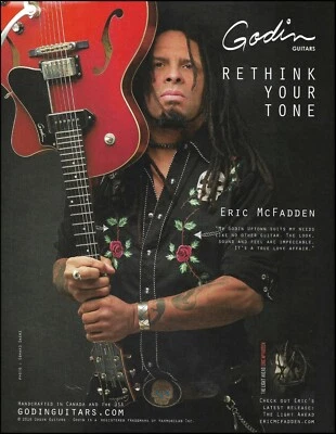Eric McFadden Godin Uptown 5th Avenue Series guitar advertisement 8 x 11 ad - Image 1 of 3