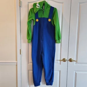 Luigi Super Mario Boys XL One Piece Union Suit Halloween Costume Opposuits - Picture 1 of 13
