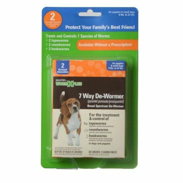 Sergeants Worm X Plus Small Dog Dewormer Tablets - 2 Count