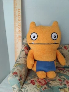 Ugly Doll Plush Wage The Helper Ugly Doll Orange With Blue Apron 9" - Picture 1 of 5