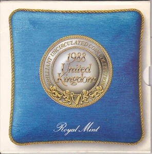 1988 United Kingdom Brilliant Uncirculated Coin Collection 7 Coins Mint Set QEII - Picture 1 of 8