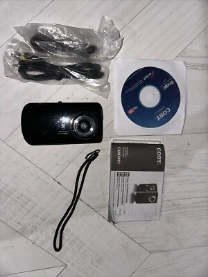 Coby Snapp Video Camera Camcorder With Disc Cords Manuals Strap Works Tested - Image 1 of 4