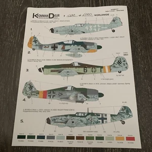 Model Aircraft Decal Bf109 No. KD4807Ff - Picture 1 of 4