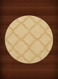 Yellow Quaterfoil Trellis Print Transitional Area Rug Geometric DV8 - Picture 1 of 12