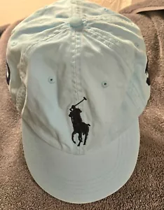 Polo Ralph Lauren Lt. Blue Hat Cap Strapback Big Pony #3 MCMLX VII Rare - Bild 1 von 5