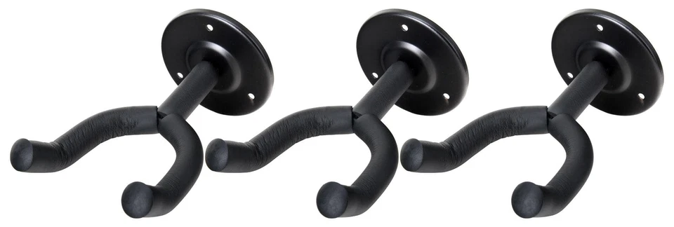 Classic Cantabile Metall Gitarrenwandhalter Saiteninstrumente schwarz