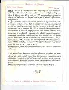 PACCHI POSTALI RUOTA 300 Lire + 1000 Lire SU MODELLO 41 - CERTIFICATO CAFFAZ - Foto 1 di 2