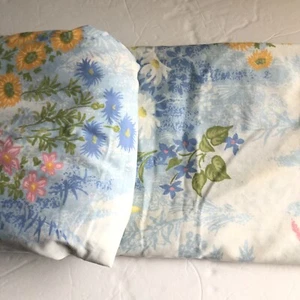Sábana ajustable completa vintage Fieldcrest estampado floral fino peinado percal 54x75 - Imagen 1 de 10